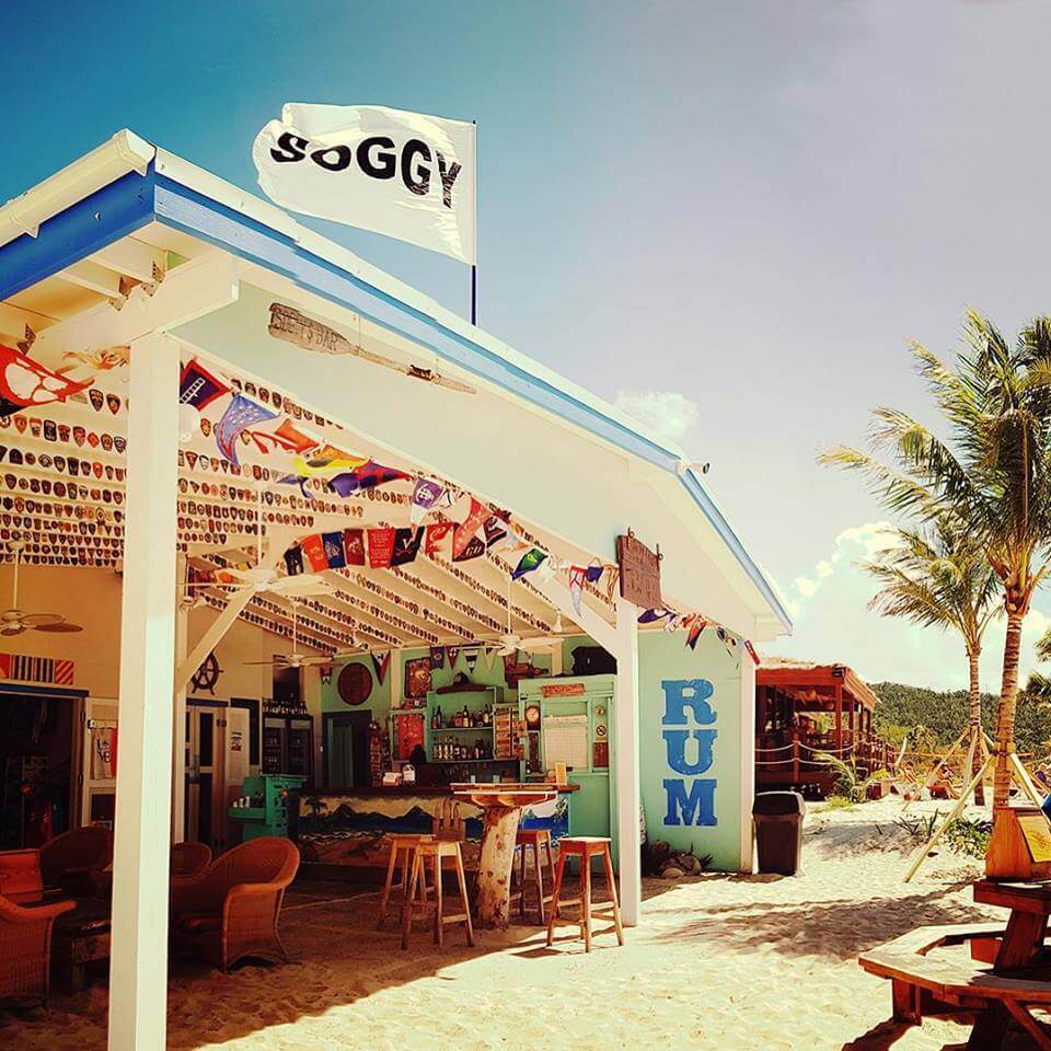 Soggy bar in the Caribbean Island