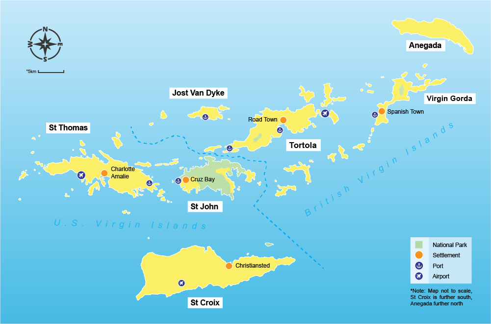 Tortola map Virgin Islands