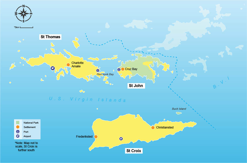 Travel to US Virgin Islands Ferries, hotels, diving