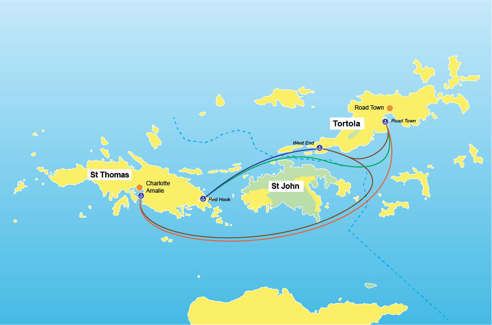 Native Son ferry route map