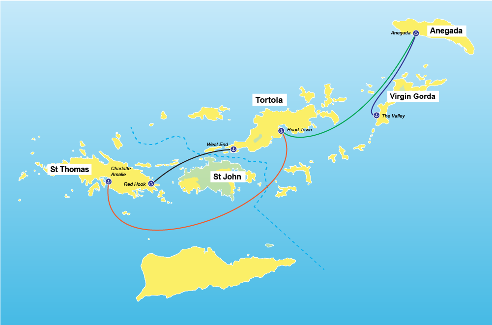 Road town Fast Ferry map