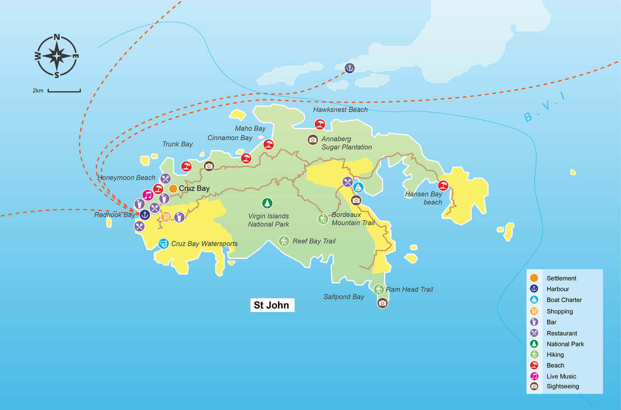 toursit map st john