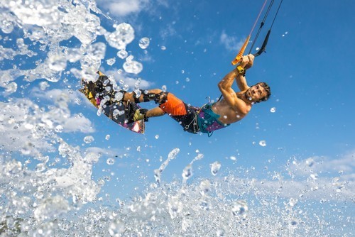 Kite surfing activities on Tortola Island