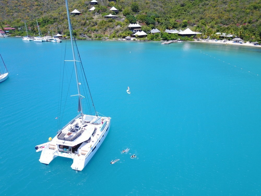 Beach view from the Bitter End Yacht Club in Virgin Gorda