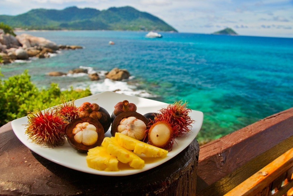 Caribbean food at the Bitter End Yacht Club